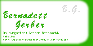 bernadett gerber business card